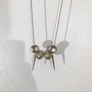 Handmade Mixed Material Statement Pendant Necklace